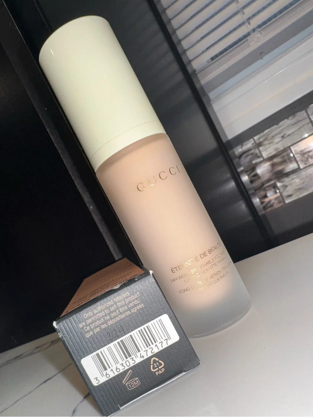Gucci Éternité de Beauté 24H Luminous Matte Foundation 112C Fair 1 oz - NEW